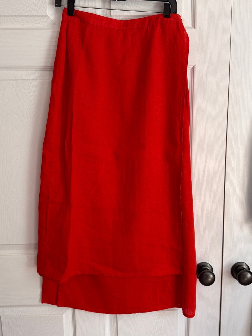 Eileen Fisher Red  Linen Skirt